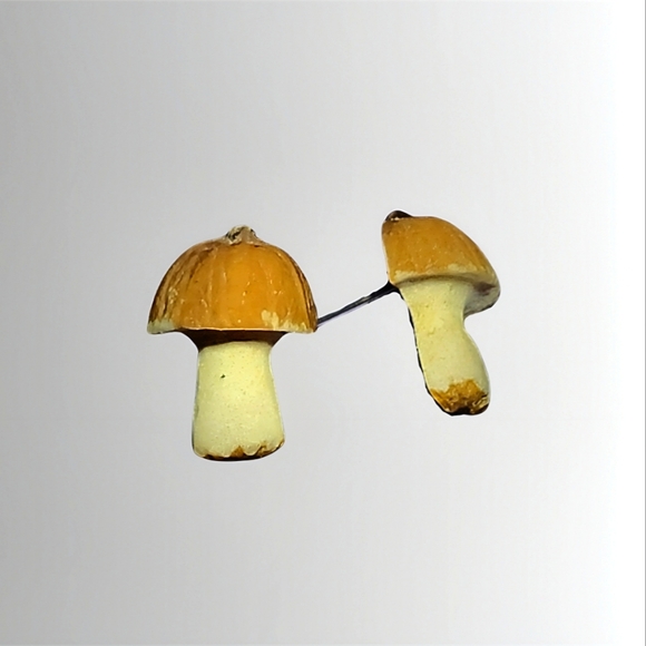Mushroom Stud Earrings - Picture 2 of 2